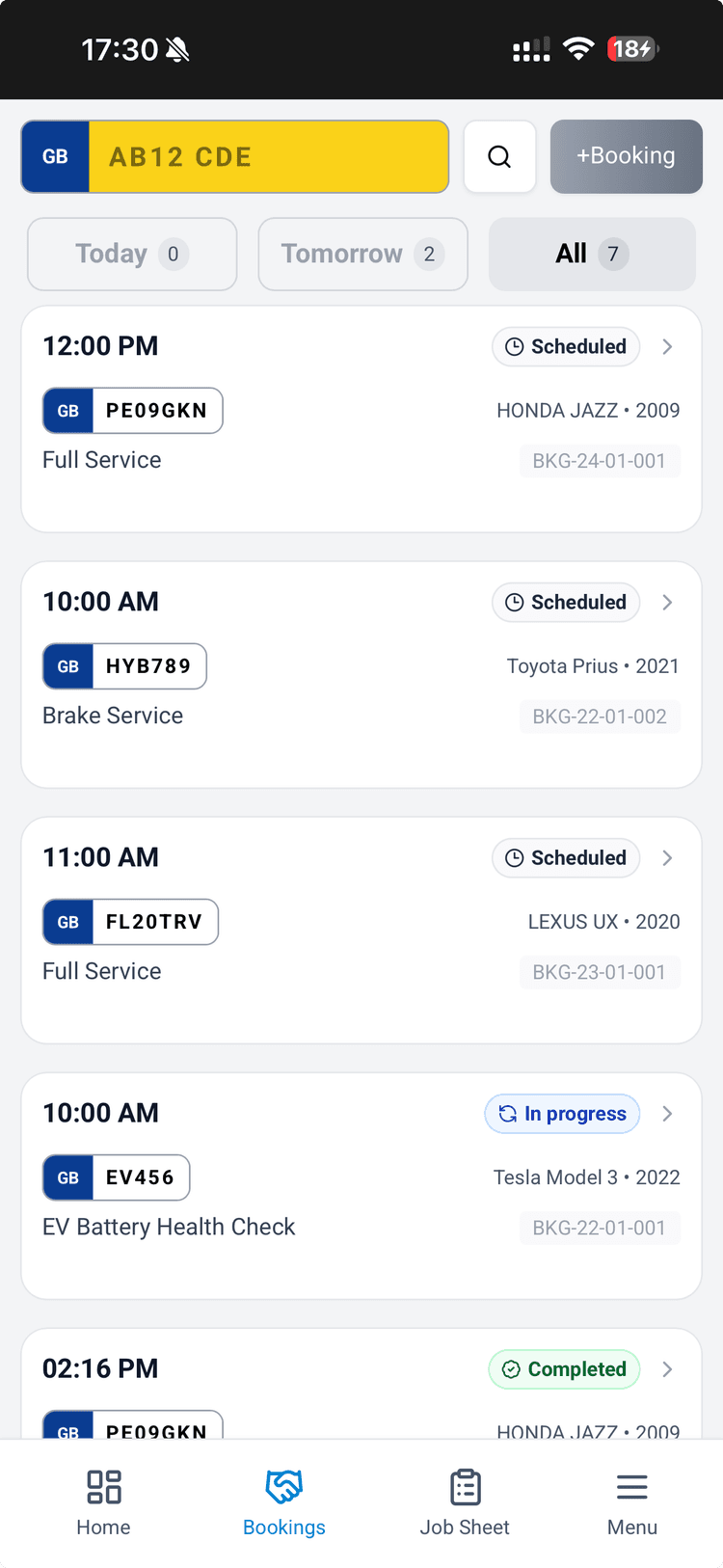 Technician app screenshots - 3
