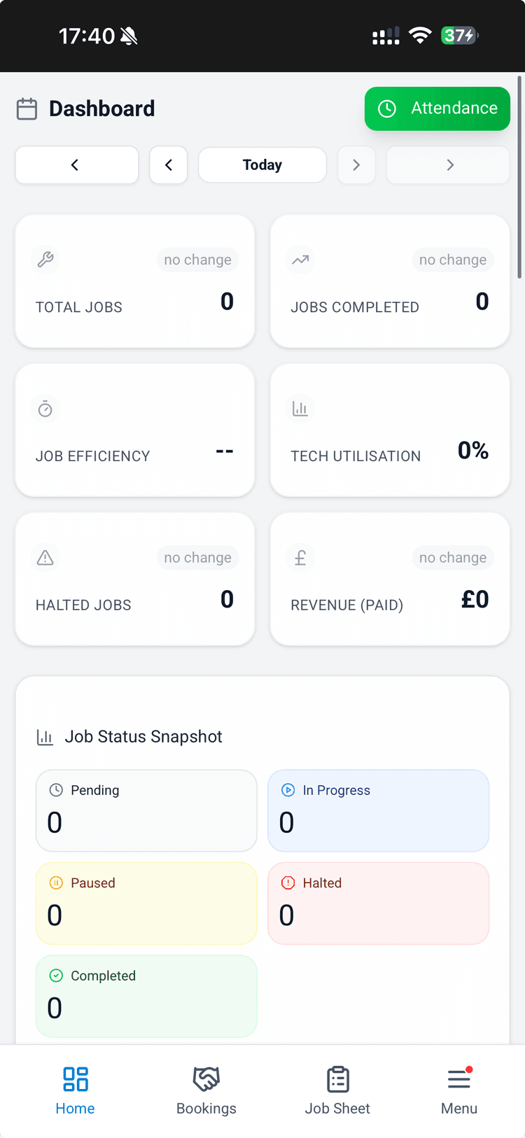 Technician app screenshots - 1