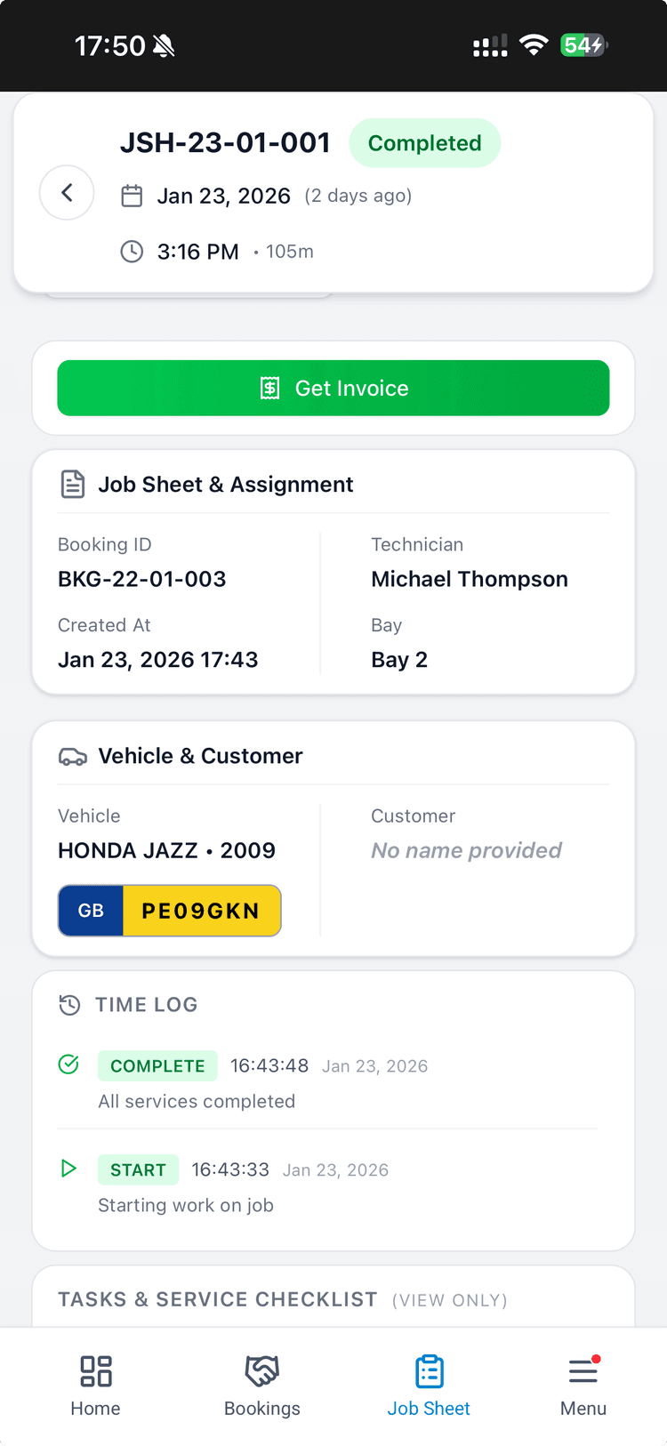 Technician app screenshots - 5